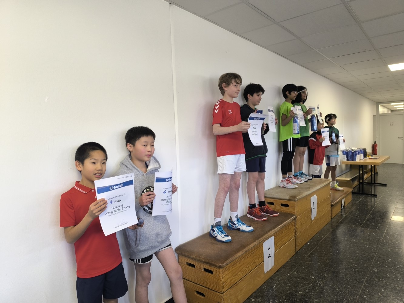 Platz 4 im JD U13 für Ruixiang und Junfei